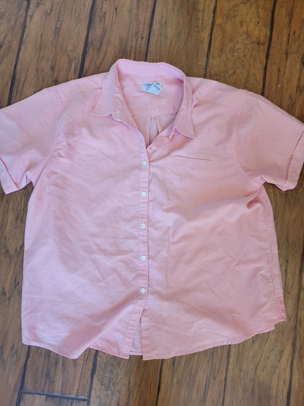 Cabin Creek Light Pink Short-Sleeve Button-Down Shirt